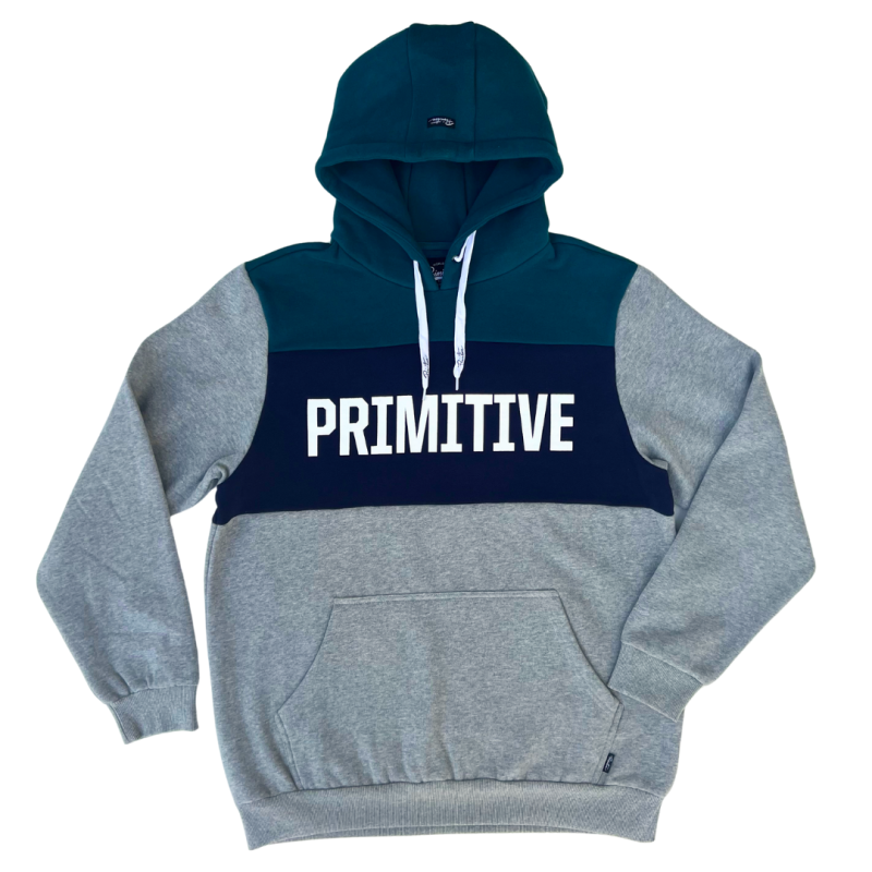 Moletom Primitive Canguru Side Line - Verde/Cinza