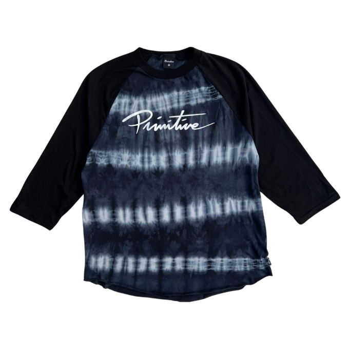 Camiseta Primitive Nuevo Script 3/4 Raglan - Azul