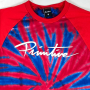 Camiseta Primitive Raglan Signature Script Tie Dye 3/4 - Vermelho