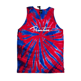 Regata Primitive Nuevo Script Tie Dye - Vermelho